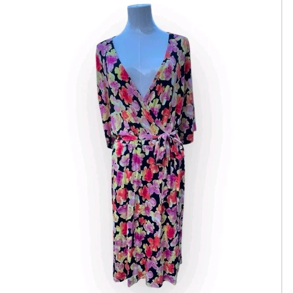 Jason Wu Pastel Floral Rayon Dress Size Large - Picture 3 of 8